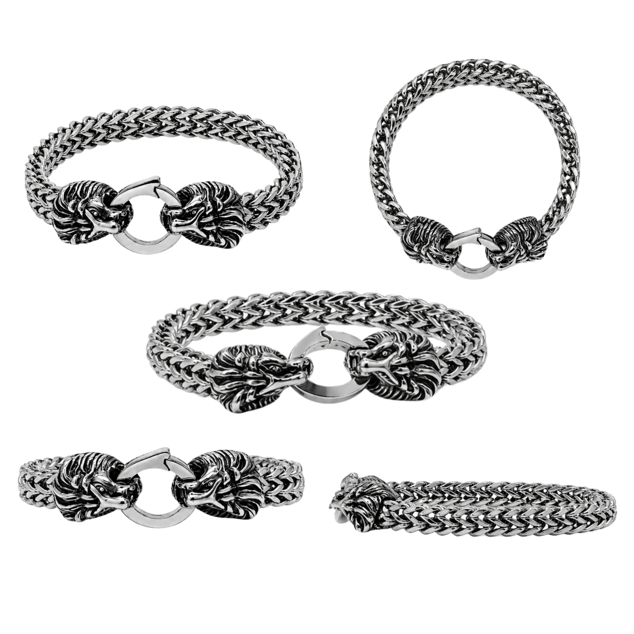Lion Clasp Bracelet – Affordable Non-Tarnish Stainless Steel Men's Lion Bracelet