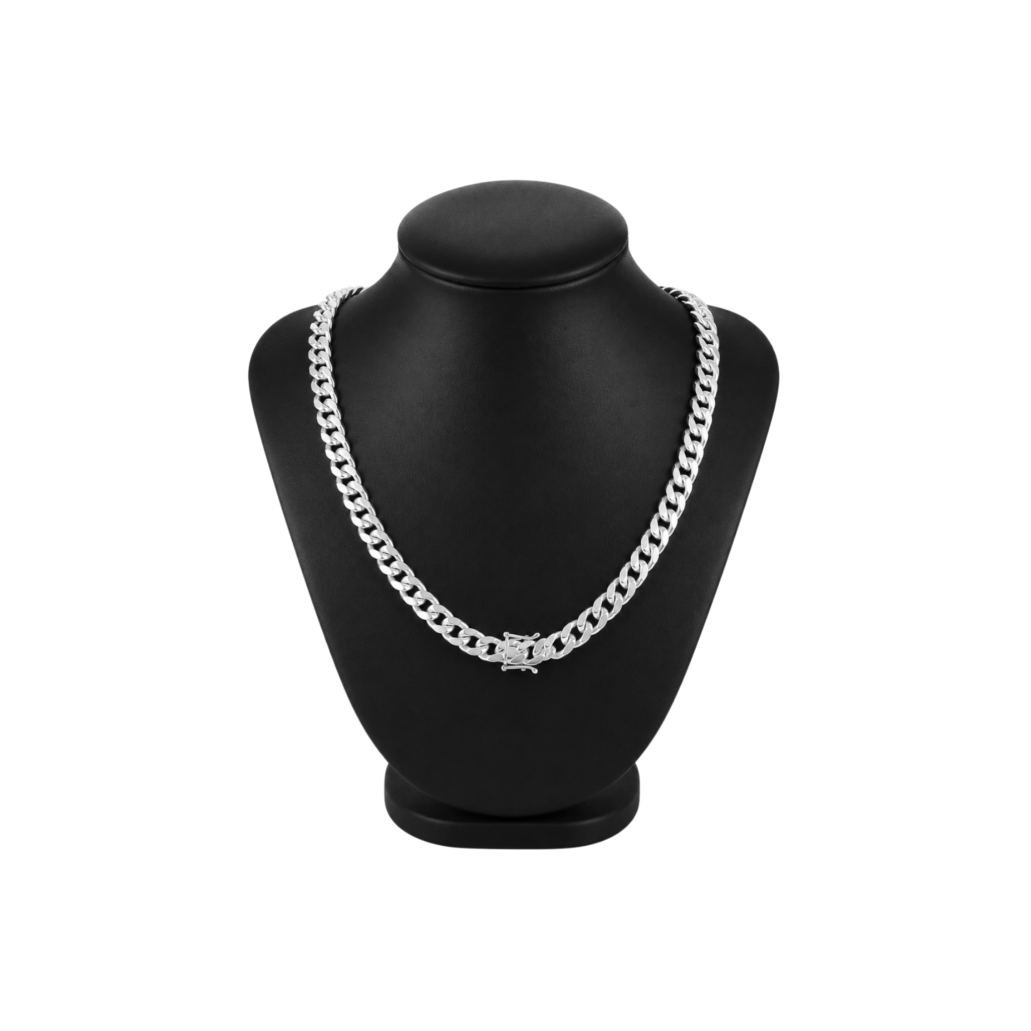925 Sterling Silver Miami Cuban Box Lock Chain or Bracelet