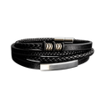 Men’s Leather Wrap Bracelet (Magnetic Clasp)