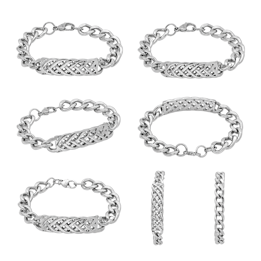 Silver Curb Chain Bracelet – Non-Tarnish Stainless Steel Chain… – alternate view 2 | Sloop Jewelry – alternate view