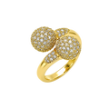 Twin Halo Ring – Non Tarnish Affordable Sparkling Double Circle Crystal Ring for Women