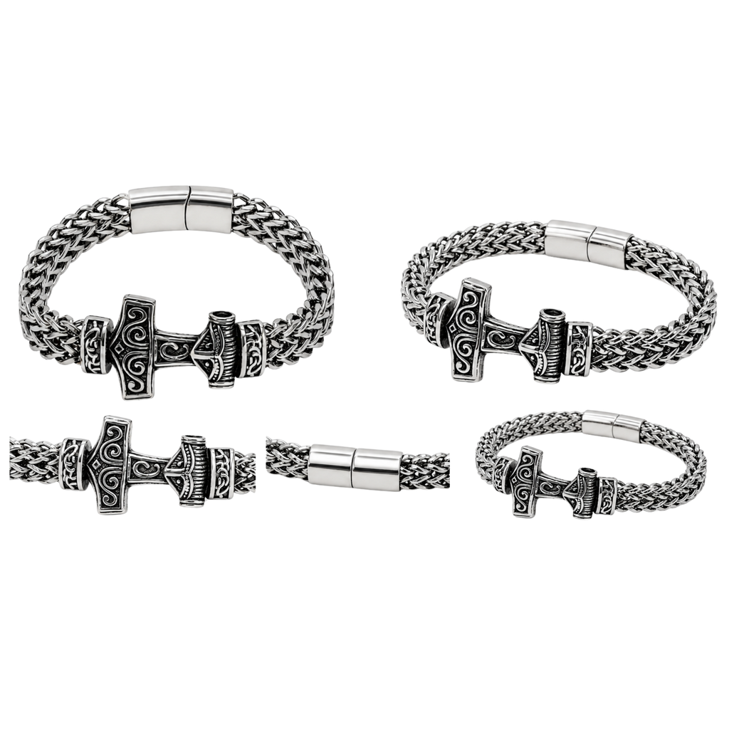 Norse Hammer Bracelet – Affordable Viking Stainless Steel Bracelet
