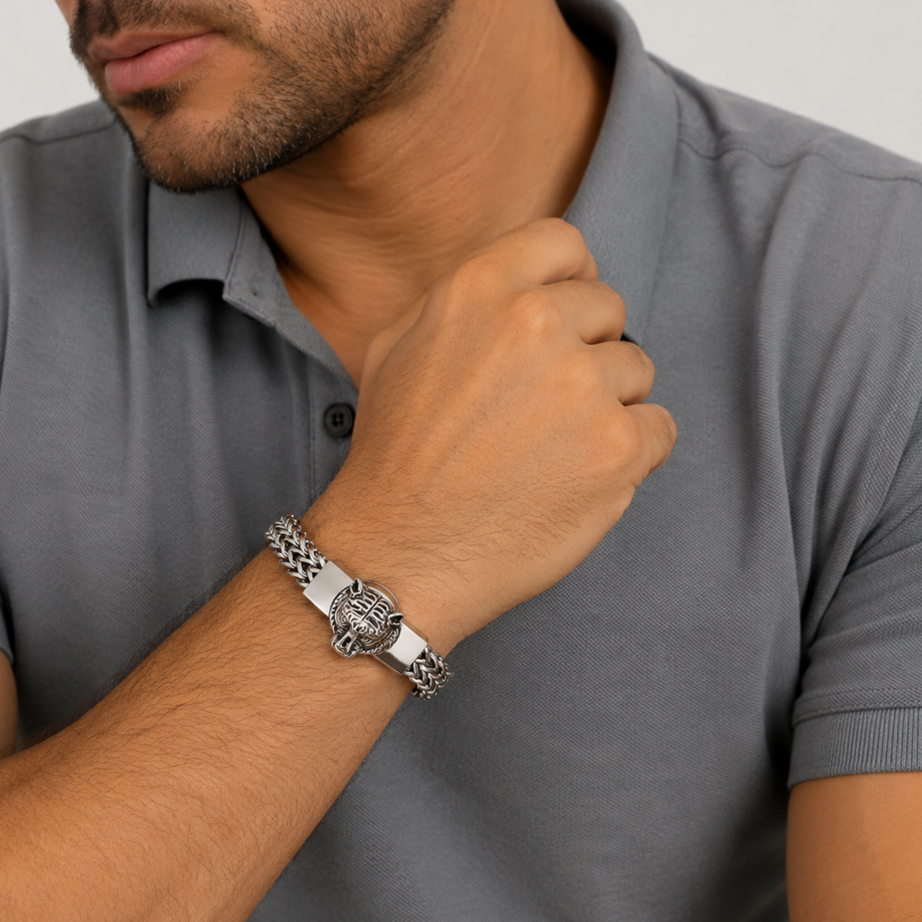 Pharaoh Head Bracelet – Affordable Non-Tarnish Stainless Steel Men's Egyptian Bracelet