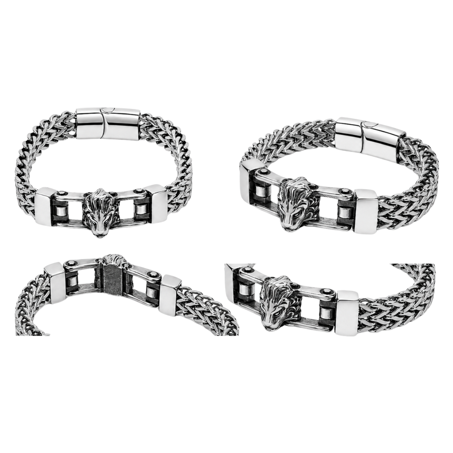 Ram Skull Bracelet – Affordable Non-Tarnish Stainless Steel Men's… – alternate view 2 | Sloop Jewelry – alternate view