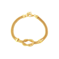 Silver 925 Gold Plated Knot and Bar Bracelet