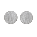 Diamond Disc Earrings – Sparkling Silver & Gold Stud Earrings