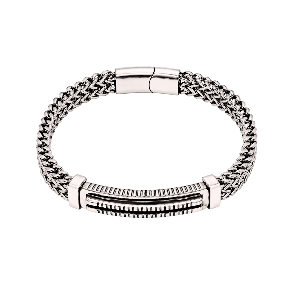 NEW Non-Tarnish Ridge Bracelet – Two-Tone Stainless Steel Bracelet for Men