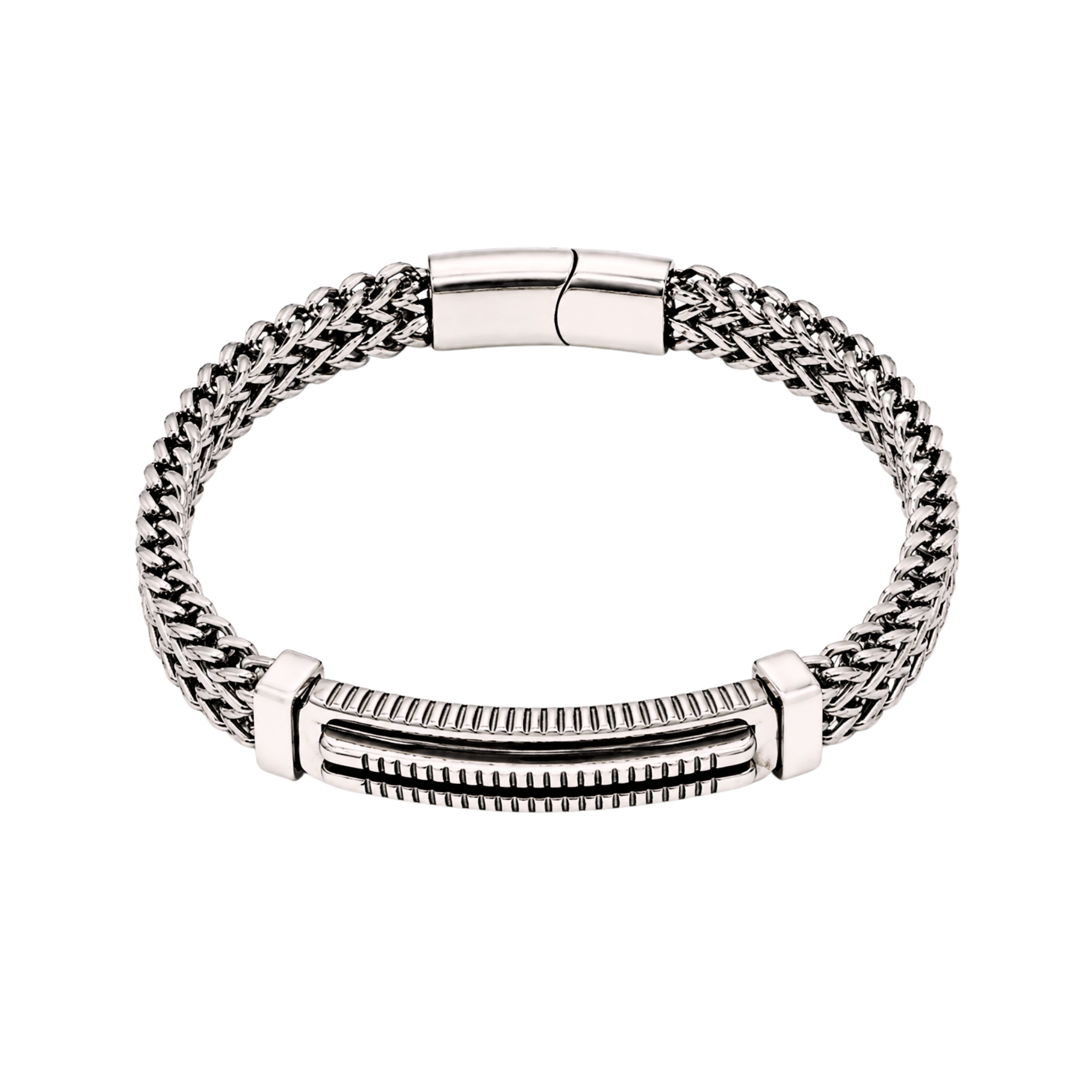 NEW Non-Tarnish Ridge Bracelet – Two-Tone Stainless Steel Bracelet for Men