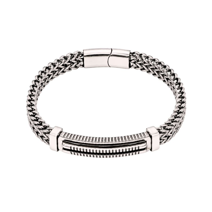 NEW Non-Tarnish Ridge Bracelet – Two-Tone Stainless Steel Bracelet… – alternate view 2 | Sloop Jewelry – alternate view