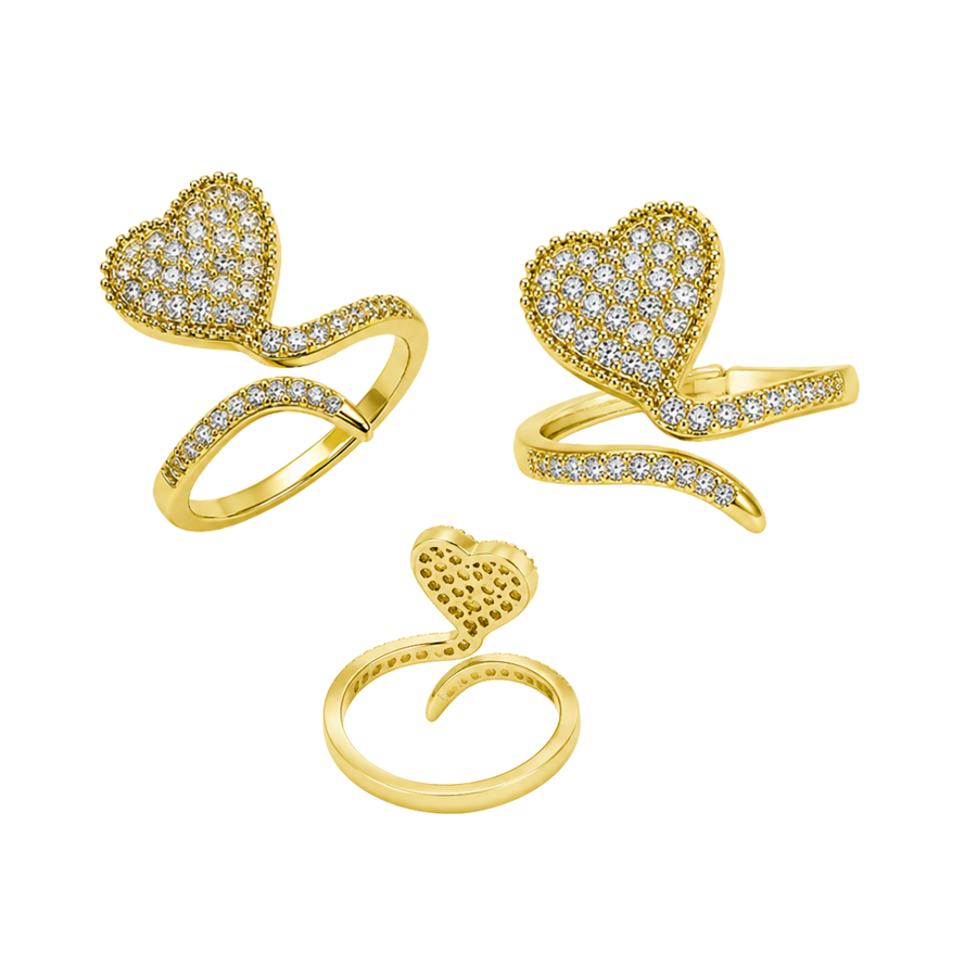 Affordable New Non-Tarnish Sparkling Heart Ring – Under $50 – alternate view 2 | Sloop Jewelry – alternate view