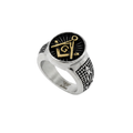 Stainless Steel Masonic Ring for Men – Non-Tarnish Freemason Square & Compass Signet Ring | Affordable Masonic Jewelry Gift