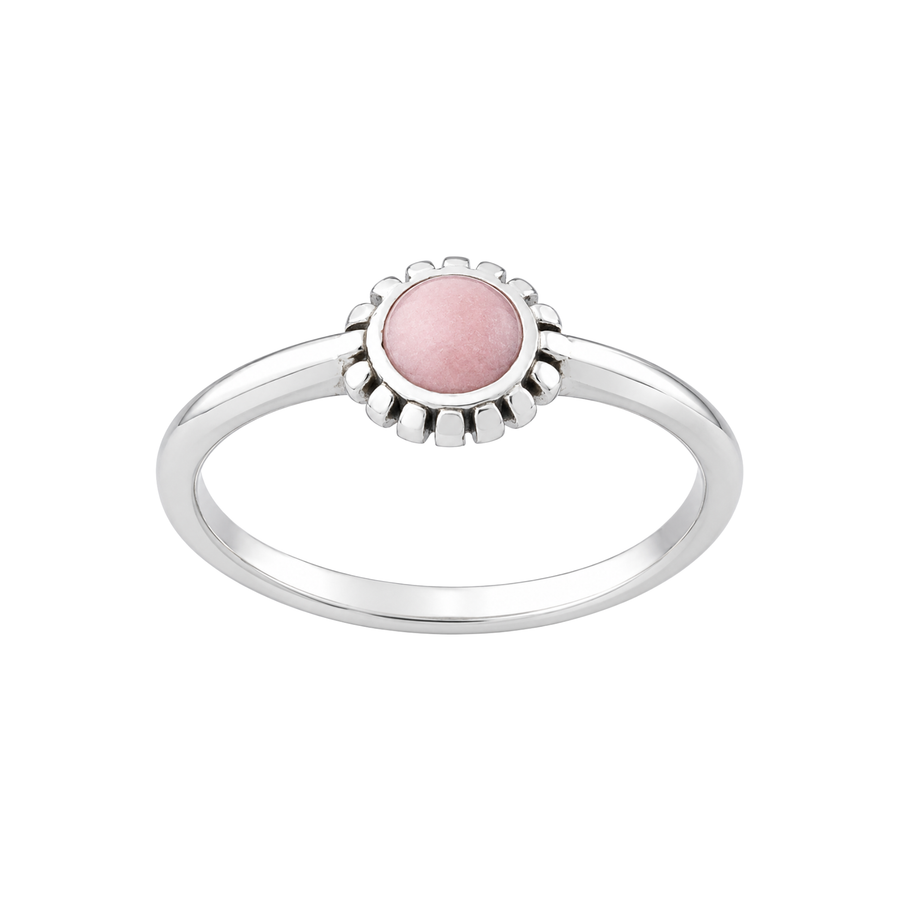 Stainless Steel Pink Enamel Flower Ring – Ring by Sloop Jewelry