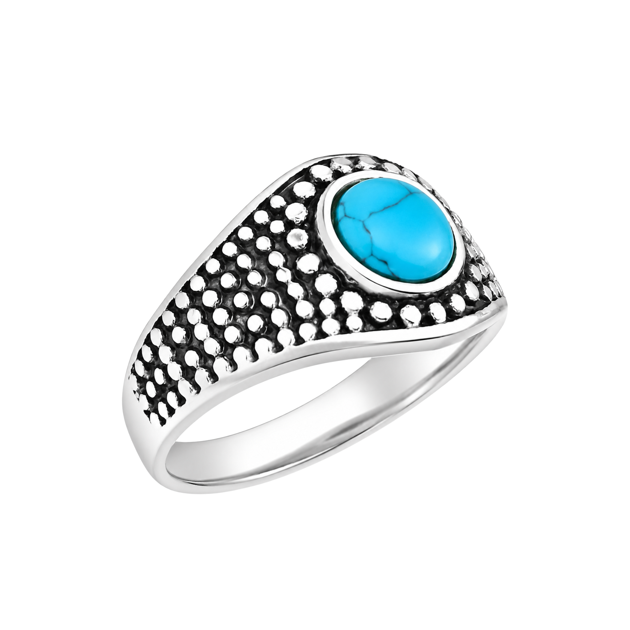 Affordable Stainless Steel Turquoise Ring
