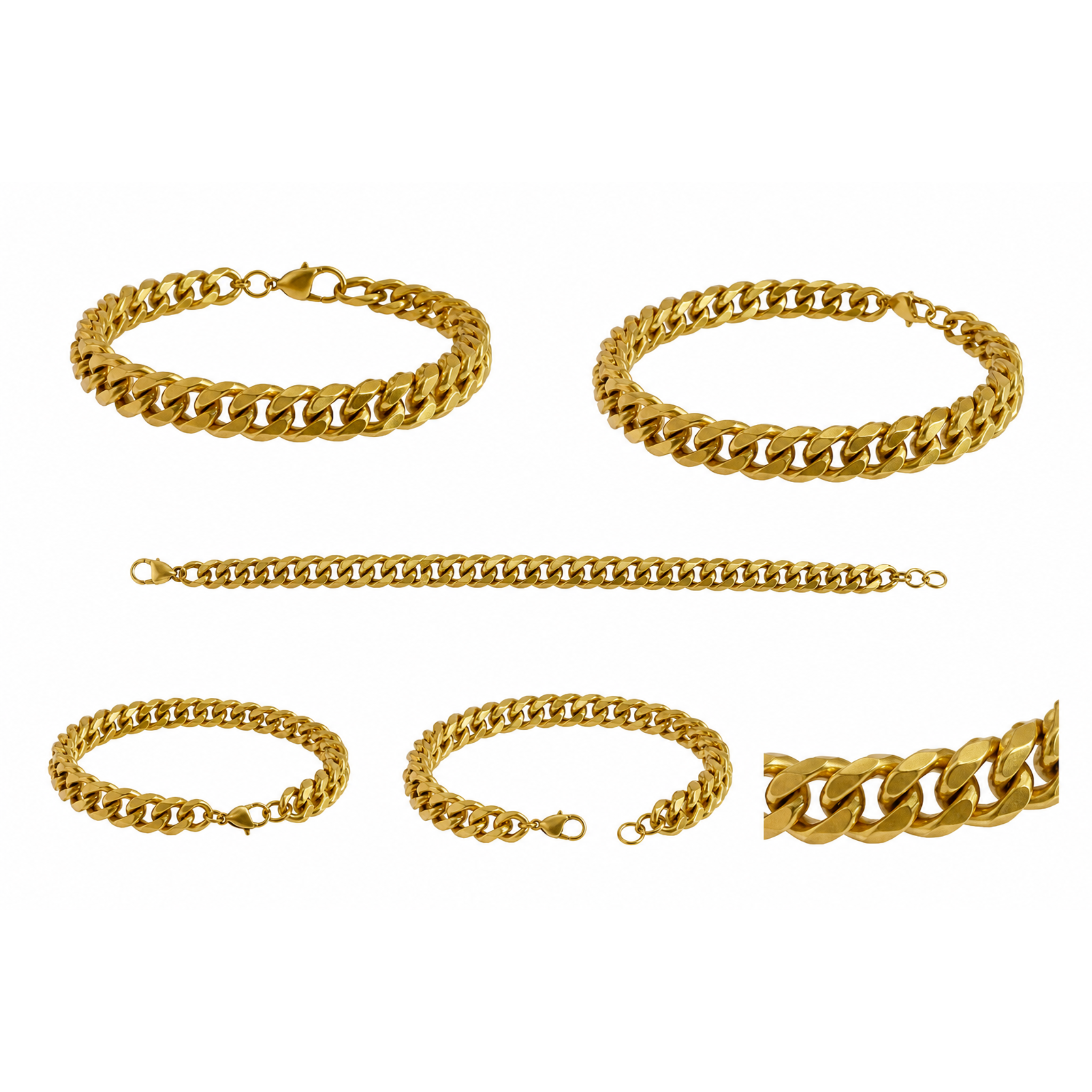 Stainless Steel Cuban Link Adjustable Bracelet | Non-Tarnish Bracelet