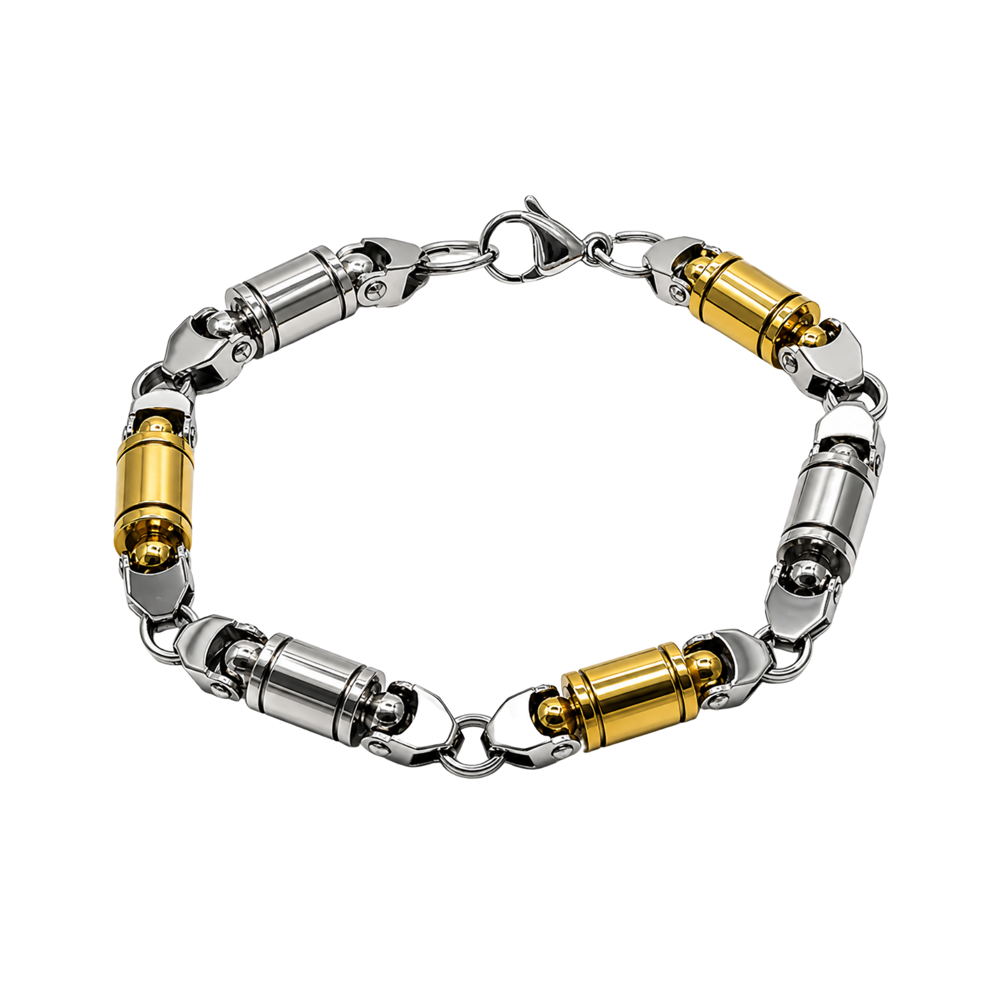Titan Gear Bracelet – Affordable Two-Tone Stainless Steel Bracelet for Men