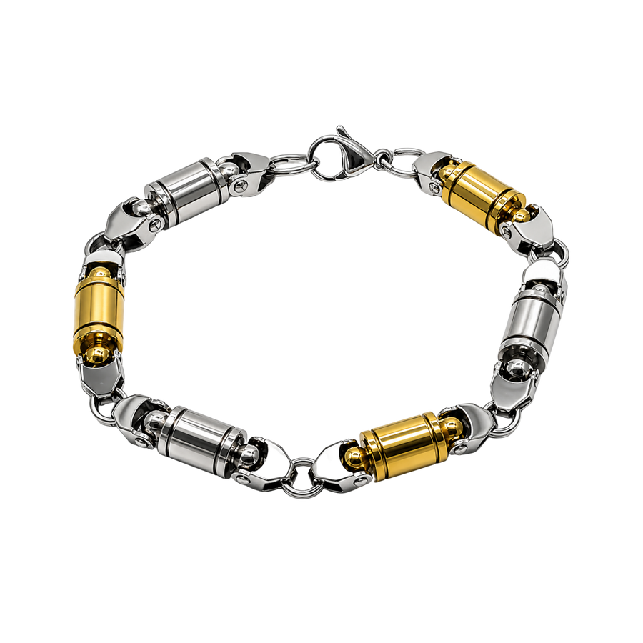 Titan Gear Bracelet – Affordable Two-Tone Stainless Steel Bracelet… – alternate view 2 | Sloop Jewelry – alternate view