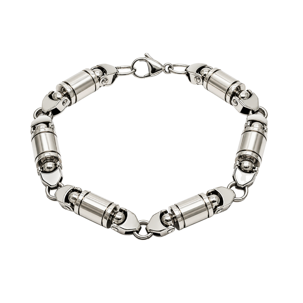 Titan Gear Bracelet – Affordable Two-Tone Stainless Steel Bracelet for Men