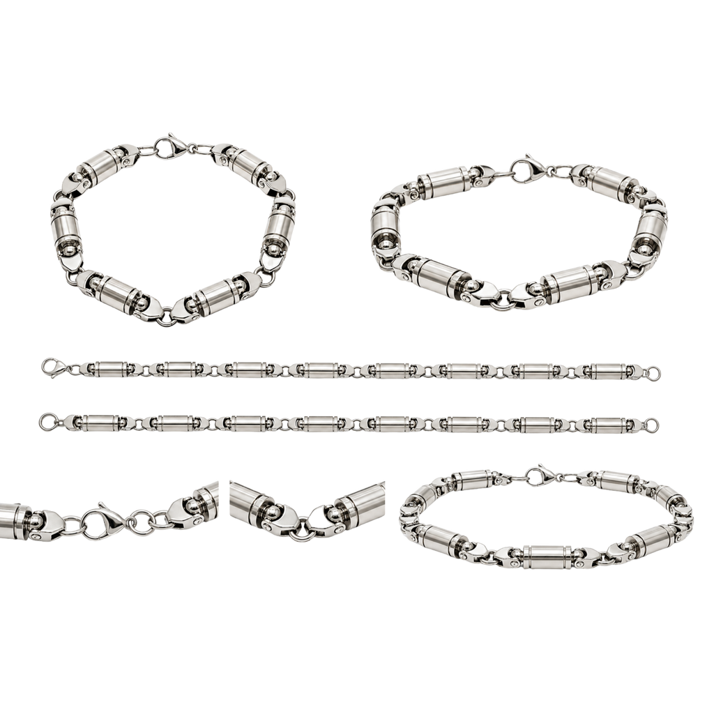 Titan Gear Bracelet – Affordable Two-Tone Stainless Steel Bracelet for Men
